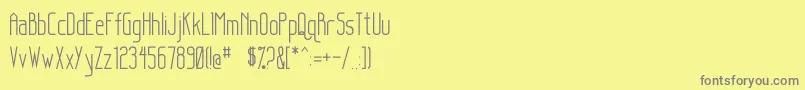 フォントSanity – 黄色の背景に灰色の文字