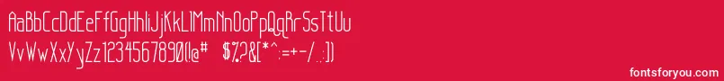 Sanity Font – White Fonts on Red Background