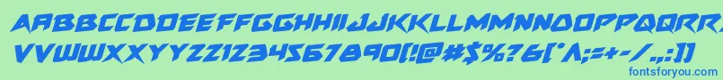 Skirmisherrotal Font – Blue Fonts on Green Background