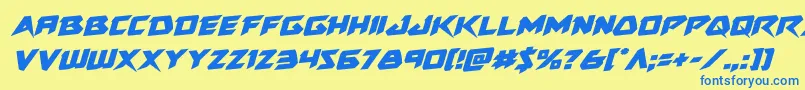 Skirmisherrotal Font – Blue Fonts on Yellow Background