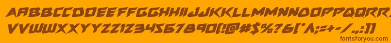 Skirmisherrotal Font – Brown Fonts on Orange Background