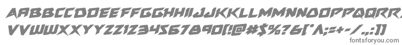 フォントSkirmisherrotal – 白い背景に灰色の文字