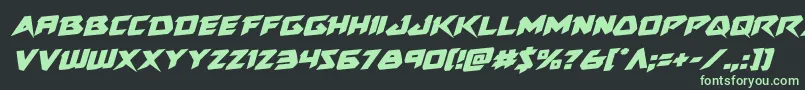 Skirmisherrotal Font – Green Fonts on Black Background