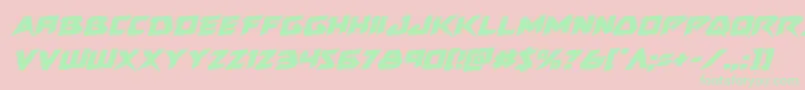 Skirmisherrotal Font – Green Fonts on Pink Background