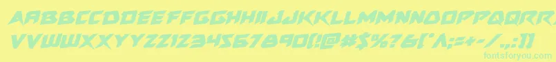 Skirmisherrotal Font – Green Fonts on Yellow Background