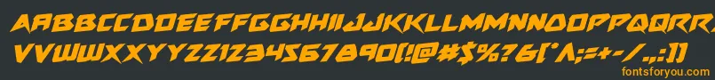 Skirmisherrotal Font – Orange Fonts on Black Background