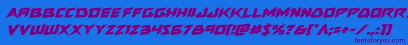 Skirmisherrotal Font – Purple Fonts on Blue Background