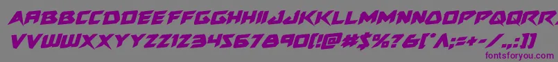 Skirmisherrotal Font – Purple Fonts on Gray Background