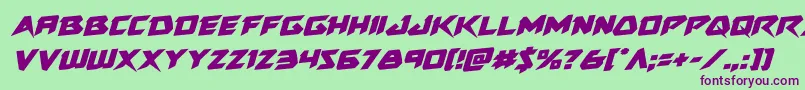 Skirmisherrotal Font – Purple Fonts on Green Background