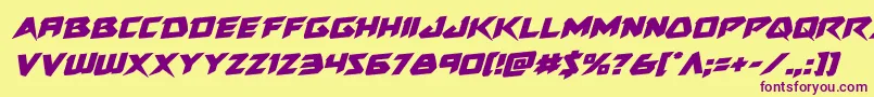 Skirmisherrotal Font – Purple Fonts on Yellow Background