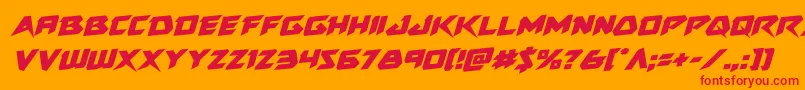 Skirmisherrotal Font – Red Fonts on Orange Background