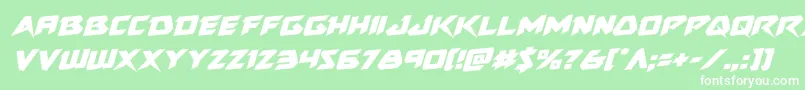 Skirmisherrotal Font – White Fonts on Green Background