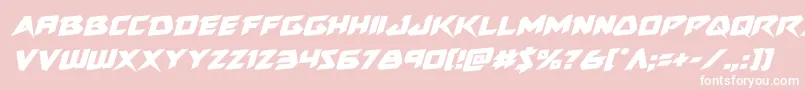 Skirmisherrotal Font – White Fonts on Pink Background