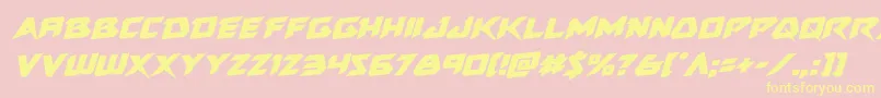 Skirmisherrotal Font – Yellow Fonts on Pink Background