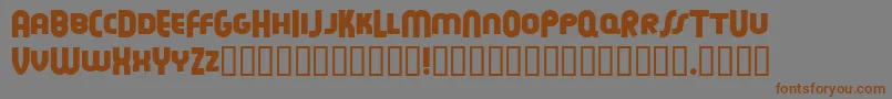 FeuerfesteNormal Font – Brown Fonts on Gray Background