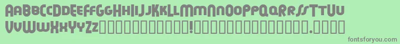 フォントFeuerfesteNormal – 緑の背景に灰色の文字