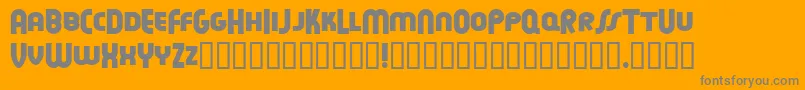 FeuerfesteNormal Font – Gray Fonts on Orange Background