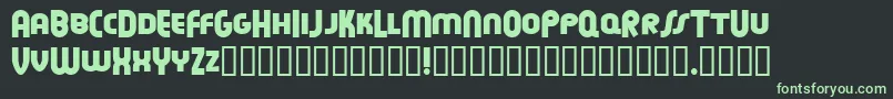 フォントFeuerfesteNormal – 黒い背景に緑の文字