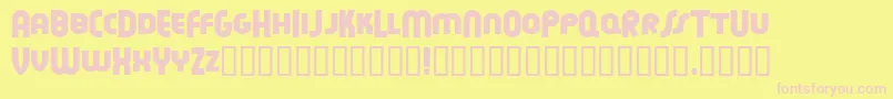 FeuerfesteNormal Font – Pink Fonts on Yellow Background