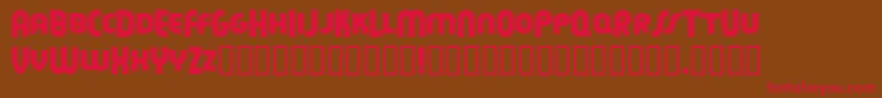 FeuerfesteNormal Font – Red Fonts on Brown Background