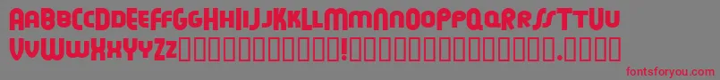 フォントFeuerfesteNormal – 赤い文字の灰色の背景