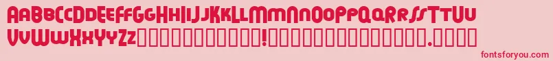 FeuerfesteNormal Font – Red Fonts on Pink Background