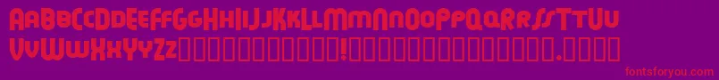 FeuerfesteNormal Font – Red Fonts on Purple Background