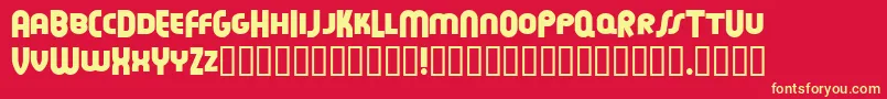 FeuerfesteNormal-Schriftart – Gelbe Schriften auf rotem Hintergrund