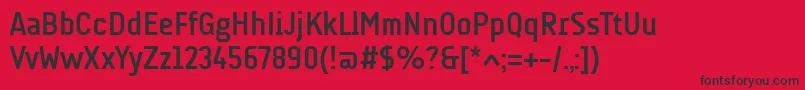 AudimatBold Font – Black Fonts on Red Background