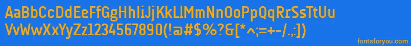 AudimatBold Font – Orange Fonts on Blue Background