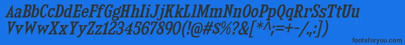 KingsbridgeScRgIt Font – Black Fonts on Blue Background