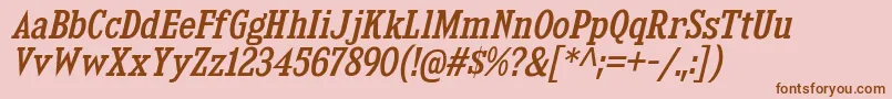 KingsbridgeScRgIt Font – Brown Fonts on Pink Background