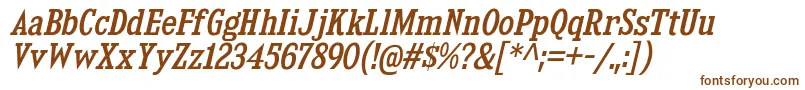KingsbridgeScRgIt-fontti – ruskeat fontit valkoisella taustalla