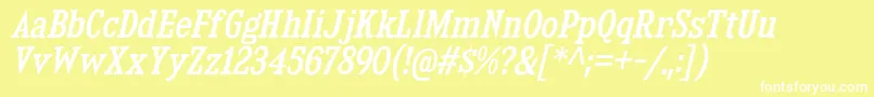 KingsbridgeScRgIt Font – White Fonts on Yellow Background
