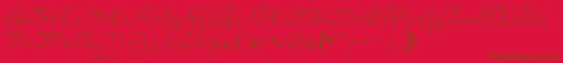 CoentgenKanzleyAufrecht Font – Brown Fonts on Red Background