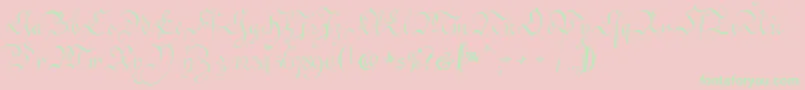 Шрифт CoentgenKanzleyAufrecht – зелёные шрифты на розовом фоне