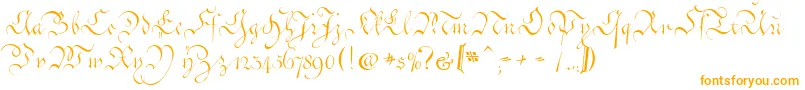 Шрифт CoentgenKanzleyAufrecht – оранжевые шрифты