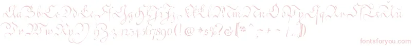 CoentgenKanzleyAufrecht Font – Pink Fonts on White Background