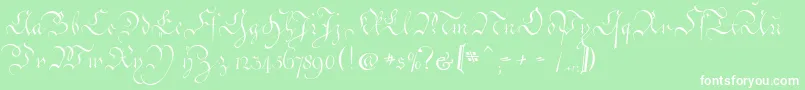 CoentgenKanzleyAufrecht Font – White Fonts on Green Background