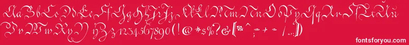 CoentgenKanzleyAufrecht Font – White Fonts on Red Background