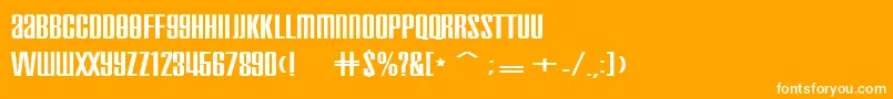 InflammableAge Font – White Fonts on Orange Background