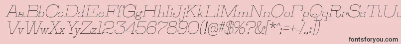 JillsvilleItalic Font – Black Fonts on Pink Background