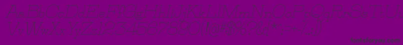 Czcionka JillsvilleItalic – czarne czcionki na fioletowym tle