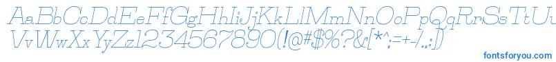 JillsvilleItalic Font – Blue Fonts on White Background