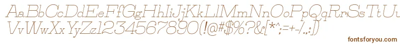 JillsvilleItalic-fontti – ruskeat fontit