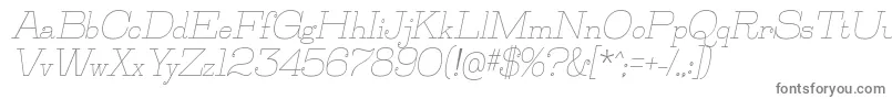 Czcionka JillsvilleItalic – szare czcionki