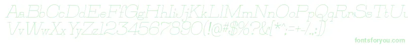 JillsvilleItalic Font – Green Fonts on White Background