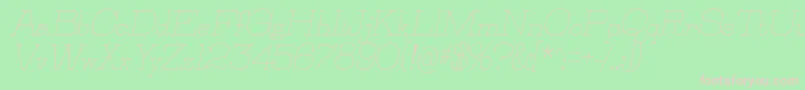 JillsvilleItalic Font – Pink Fonts on Green Background