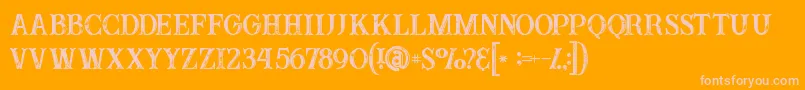 Buffaloinline2grunge Font – Pink Fonts on Orange Background