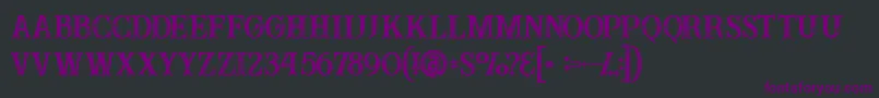 Czcionka Buffaloinline2grunge – fioletowe czcionki na czarnym tle
